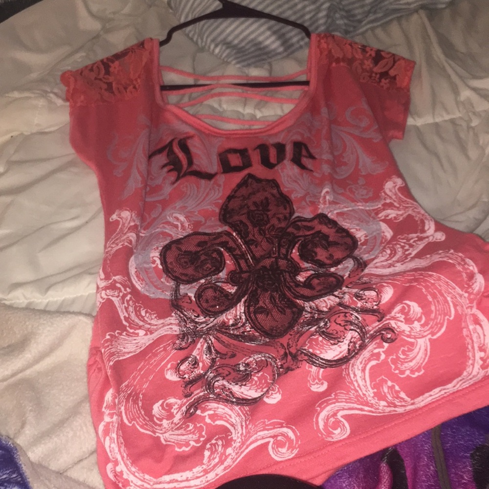 Pink love tee